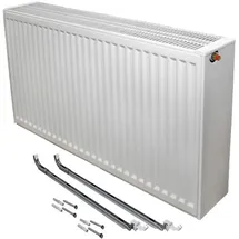 Buderus Flachheizkörper Typ 33 500 x 1000 mm 2094 W weiß Mittelventil