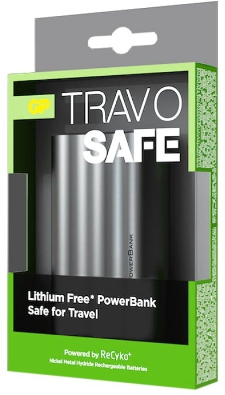 GP TRAV O SAFE Powerbank, Lithiumfrei für sichere Reisen und Unterwegs