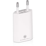 Wicked Chili Pro Series Netzteil - Ultra Slim - USB Adapter kompatibel mit Samsung Galaxy S20+, S10+, S10e, S9+, S9, A50, A30, M10, A7 (2018), J4 Core, Ladeadapter für die Steckdose (1000 mA) weiß