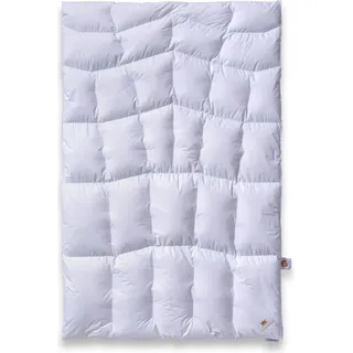 SCHLAFKÖNIG Daunendecke 135x200 - medium warm 100% Daunen Klasse 1 BodyComfort-S - Weiß