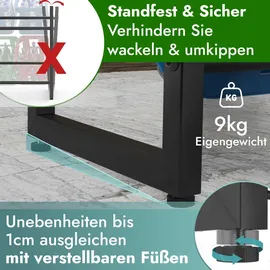 Lawa Getränkekistenregal 6 Kisten 84 x 105 x 32 cm Schwarz