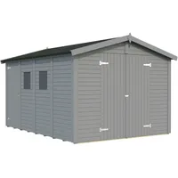 Palmako Gerätehaus Dan 9,9 m2 - 16 mm hellgrau