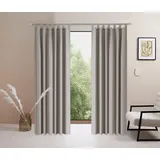 OTTO home Vorhang OTTO HOME "Raja" Gr. 3, grau (taupe), B:140cm H:225cm, Polyester, Recyceltes Material, Gardinen, 2er-Set, Bestseller, einfarbig, modern, pflegeleichte Mikrofaser
