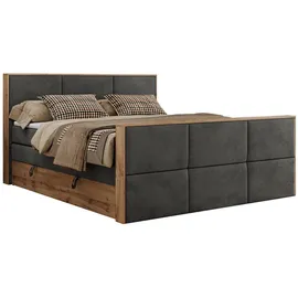 MKS Boxspringbett mit Bettkasten ¦ grau ¦ Maße (cm): B: 168 H: 113