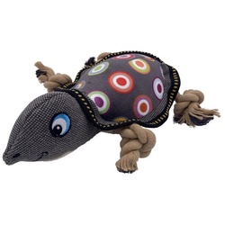 DUVO+ Spielknochen Hundespielzeug Canvas Schildkröte grau