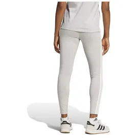 adidas Essentials 3-Streifen Cotton Leggings Light Grey Heather / White 2XS