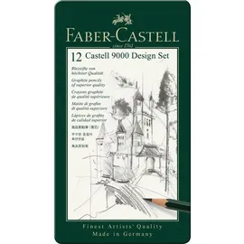 Faber-Castell Bleistifte Castell 9000 Design Set, 5B-5H, 12er Set