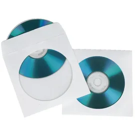 Hama CD/DVD Paper Protection Sleeves, white, pack of 25