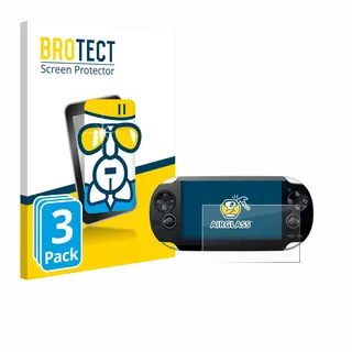 BROTECT 3 Stück Schutzglas für Sony Playstation PS Vita Schutzfolie Panzer Folie Glas[Extrem Kratzfest 9H, Anti-Fingerprint, Ultra-Transparent]