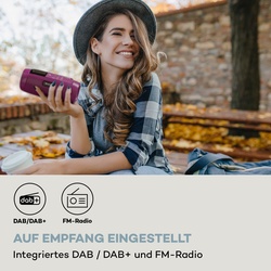 Blaster DAB Radio tragbarer Bluetooth-Lautsprecher DAB/DAB+/FM Akku LCD