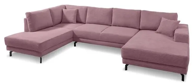 filippo Wohnlandschaft Castello Cord Violett Flieder