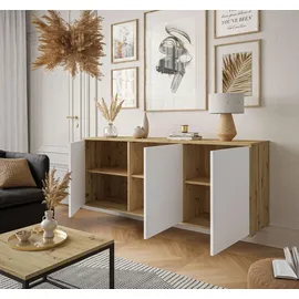lookway SANAYI III 154 x 72 x 40 cm Artisan Eiche / Weiß