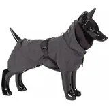 PAIKKA Hunderegenmantel Hunde Regenmantel reflektierend "Visibility Raincoat" dark/anthrazit Rückenlänge: 55 cm Halsumfang: 64 cm / Bauchumfang: 92 cm