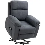 Homcom Sessel mit Aufstehhilfe, Relaxsessel Massagesessel mit Seitentasche