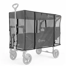 Sekey Bollerwagen Faltbar mit Dach Insektenschutz Fliegengitter 110 x 60 x 75 cm schwarz