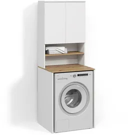 livinity® Waschmaschinenumbauschrank Paolina 68 x 88,2 cm Weiß/Artisan