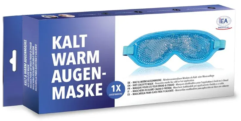 IEA Medical Kühlbrille für die Augen, Augen Kühlmaske gegen Kopfschmerzen Kompressen 1 St blau