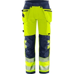 Fristads High Vis Green Handwerker Stretchhose Kl. 2 2644 GSTP 134188 - warnschutz-gelb/marine - C60