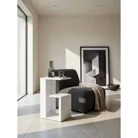 KADIMA DESIGN Beistelltisch Brenta 35 x 61 x 30 cm Weiß