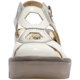 Fly london High-Heel-Sandalette Damen Silber/Weiß 37