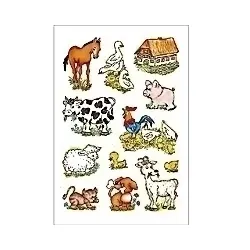 HERMA DECOR stickers farm animals 3 sheets, A4 sheets, 3 Blätter
