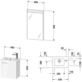 Duravit XBase 5-tlg. Weiß