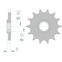 Ritzel Afam selbstreinigend 12 Zähne KX 125