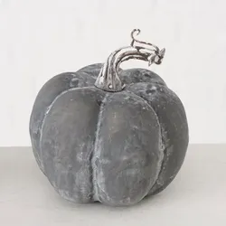Dekokürbis Timea 11cm dunkelgrau