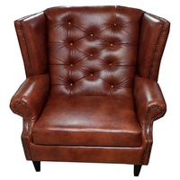 JVmoebel Ohrensessel, Luxus Ohrensessel Chesterfield Sessel Leder Braun Couch Modern Möbel braun