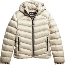 Superdry Damen. Fuji Steppjacke mit Kapuze Pelikan beige 36 - 36