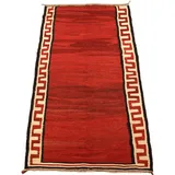 KUHFELL online & NOMAD Orientteppich Vintage Nomaden Teppich Kelim 260 x 145 cm, 100% Wolle, Handgefertigt, Pflanzliche Farben