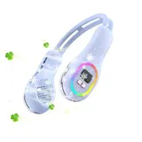 autolock Mini USB-Ventilator Nackenventilator,Wiederaufladbarer Hals Ventilator USB Tragbare, Tragbare Halsventilator mit Licht 3 Geschwindigkeiten Halsventilator lila