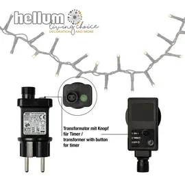 Hellum 530193 Micro-Lichterkette Außen netzbetrieben Anzahl Leuchtmittel 800 LED Beleuchtete Länge