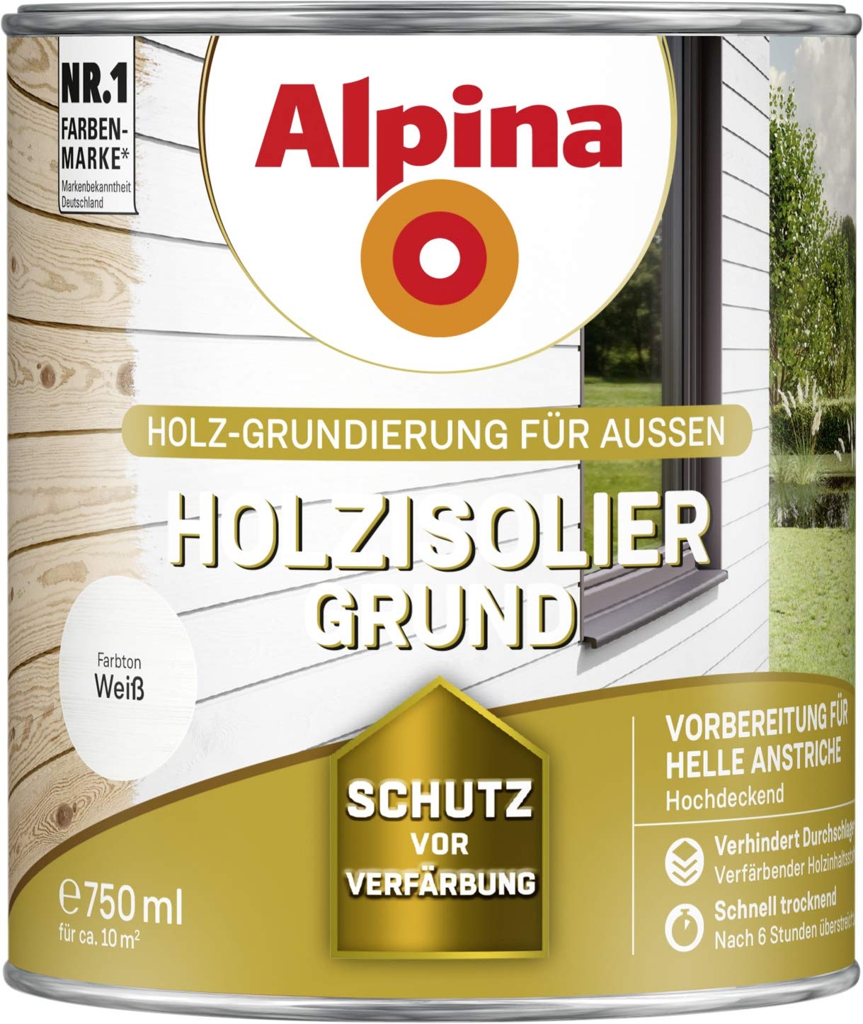 Alpina Holzisolier-Grund Weiß 750ml