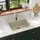 vidaXL Granitspüle Einzelbecken beige rechts Einbauspüle Handbetätigung 565 x 510 mm