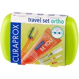 Curaprox Travel Set Ortho green, travel toothbrush, interdental brush, toothpaste 10ml, travel box