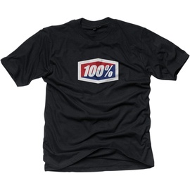 100% CASUAL Unisex Official Short Sleeve Tee Black-S Tshirt, schwarz, S