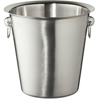 METRO Professional Champagnerkühler, Edelstahl 14/1, Ø 23 x 21 cm, 4.6 L, mit Griffen, silber