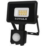 LUXULA LED-Fluter mit Bewegungsmelder, EEK: F, 10W, 1000lm, 3000K, schwarz