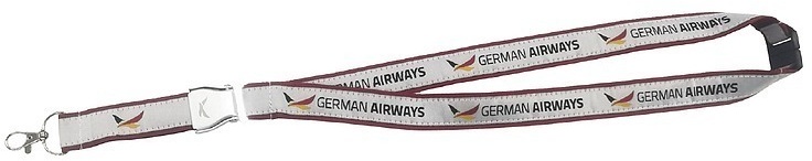 German Airways Schlüsselband Mit Mini-Seatbelt-Schnalle