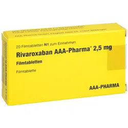 Rivaroxaban Aaa-pharma 2.5mg Filmtabletten 20 St