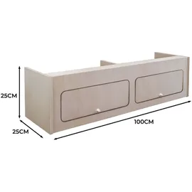 MonsterShop Wohnwagen Hängeschrank 100cm x 25cm x 25cm Camper Birkensperrholz