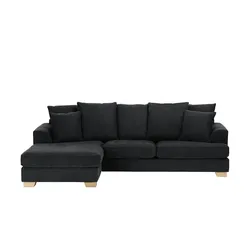 SOHO Ecksofa  Franka , schwarz , Maße (cm): B: 268 H: 87 T: 161