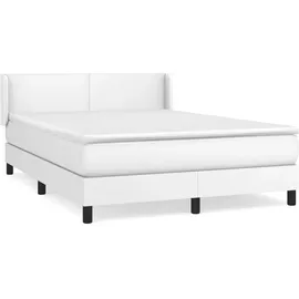 vidaXL Boxspringbett 140 x 190 cm Weiß