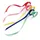 Folia Geschenkband Satin RAINBOW mint/dunkelblau/gelb/pink/rot 10 mm x 4 m