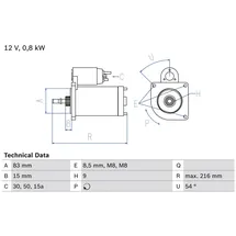 Bosch Starter Bosch 0 986 013 590