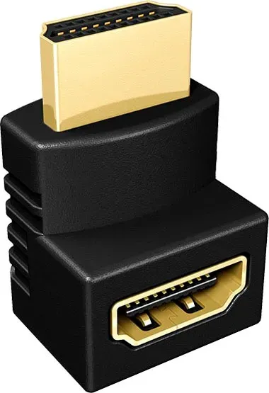 ICY BOX Computer-Adapter "ICY BOX 2x HDMI Winkeladapter mit zwei verschiedenen Ausrichtungen", schwarz, Adapter