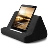 Tablet Halter Kissen, Tablet Ständer, Verstellbare 3 Betrachtungswinkel, Tablet-Kissenständer, Lazy Holder Ständer für Bett Sofa, Kompatibel mit iPads Tablets, Smartphones, Büchern(Schwarz)