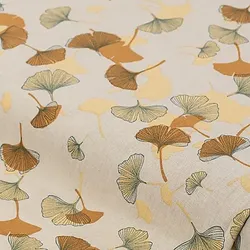 Baumwollstoff Ginkgo "Lena", natur-color
