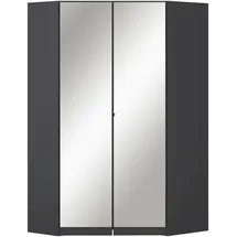 Rauch "Kleiderschrank Schrank Garderobe Wäscheschrank COSTA 2-türig", grau (graumetallic), B:117cm H:197cm T:104cm, Holzwerkstoff, Schränke, Eckkleiderschrank, mit Spiegel, voll ausgestattet mit viel Stauraum MADE IN GERMANY